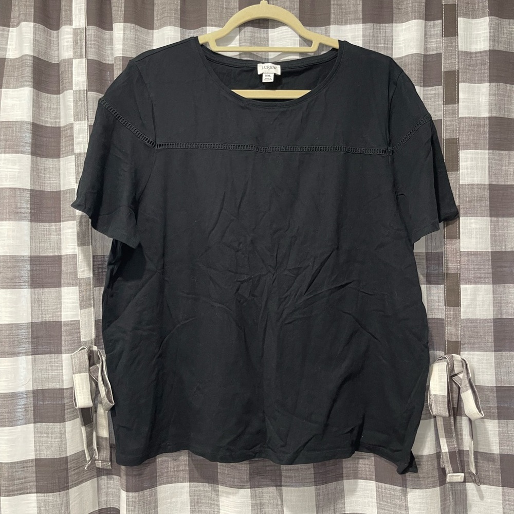 J. Crew Black Short Sleeve Tee